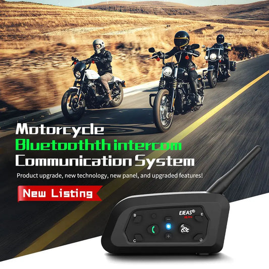 EJEAS V6 Pro+ Motorcycle Bluetooth Helmet Headset Intercom