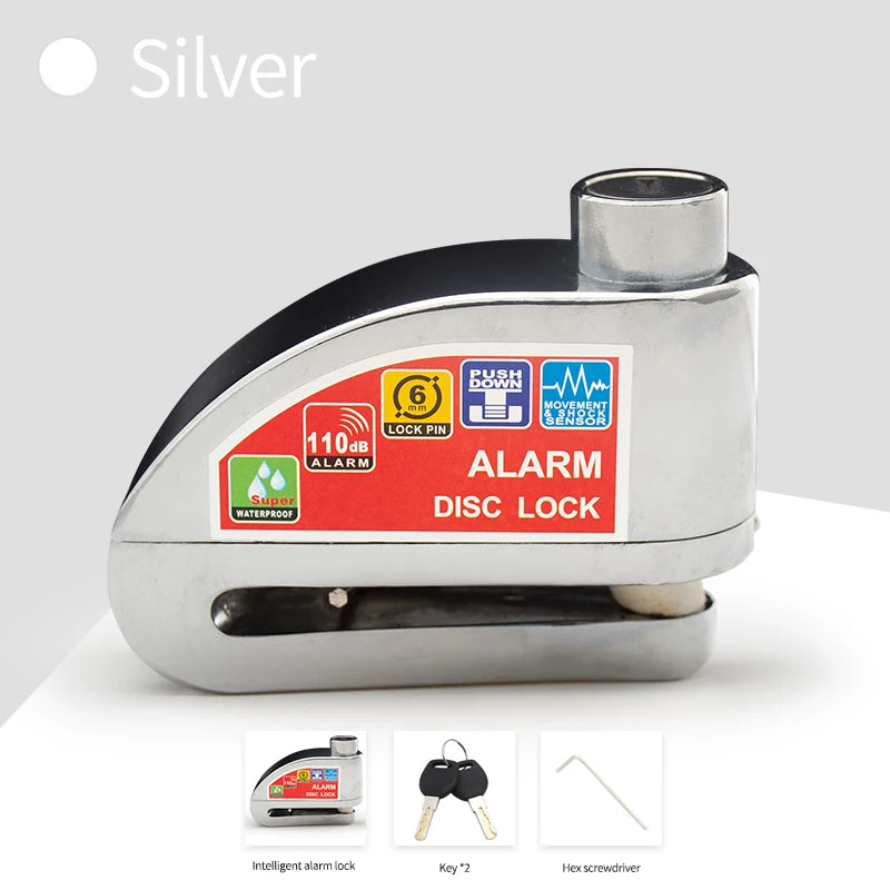 Motorcycle Lock Alarm Padlock Disc Lock