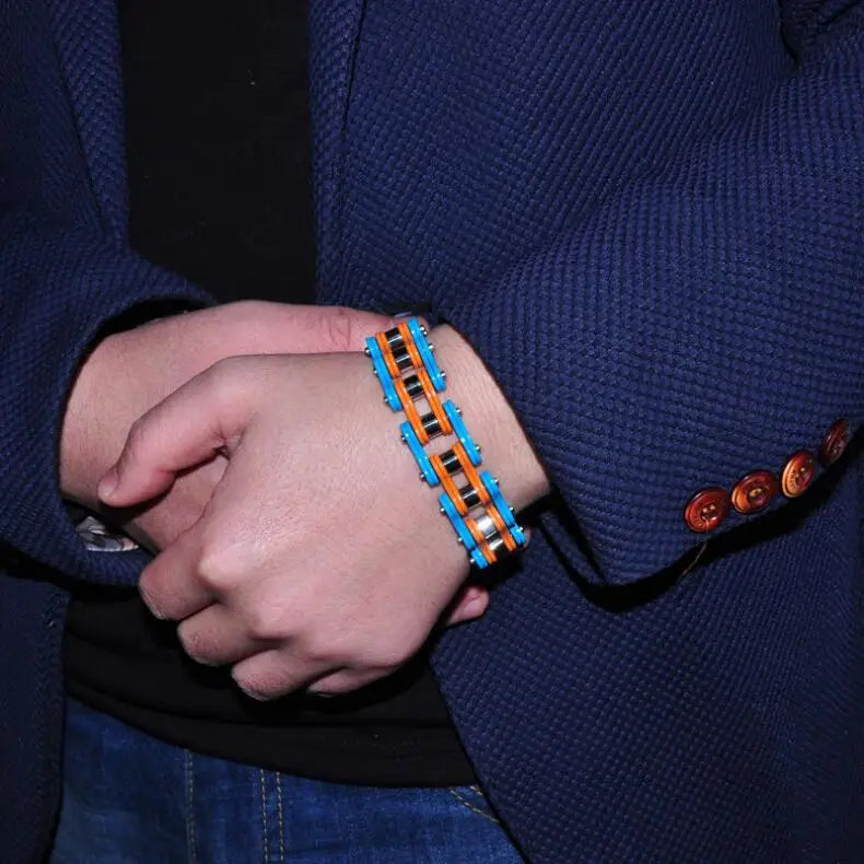 Motorcycle Stainless Steel Chain Bracelet