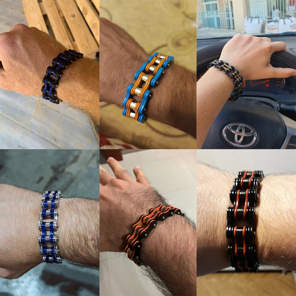 Motorcycle Stainless Steel Chain Bracelet
