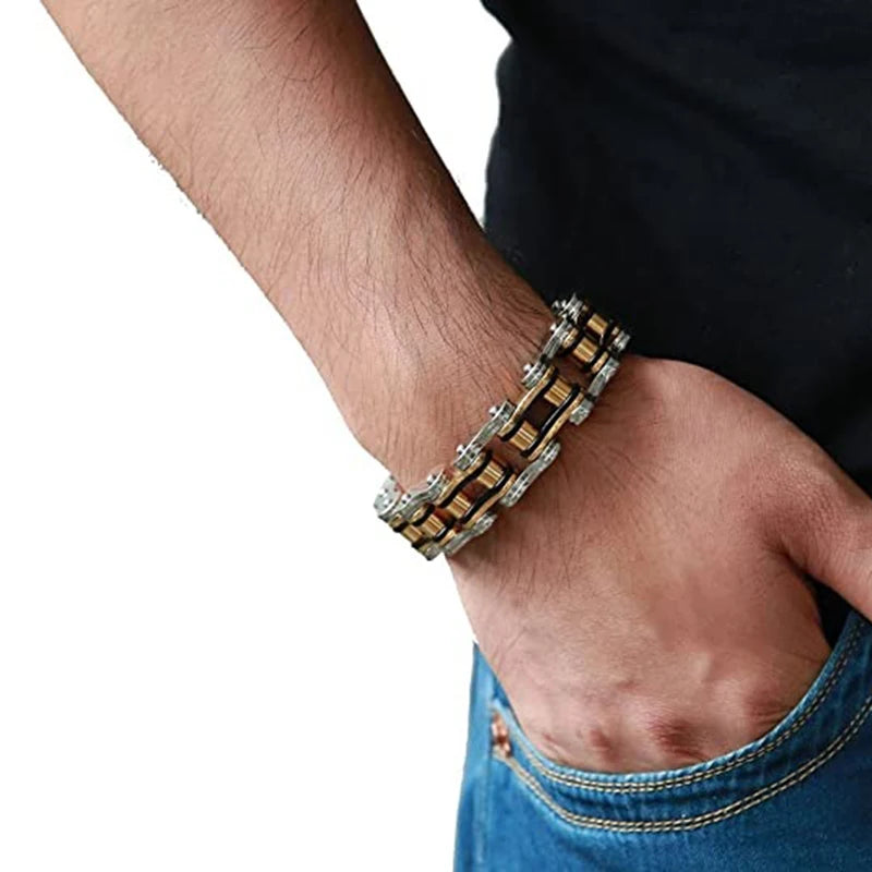 Motorcycle Stainless Steel Chain Bracelet