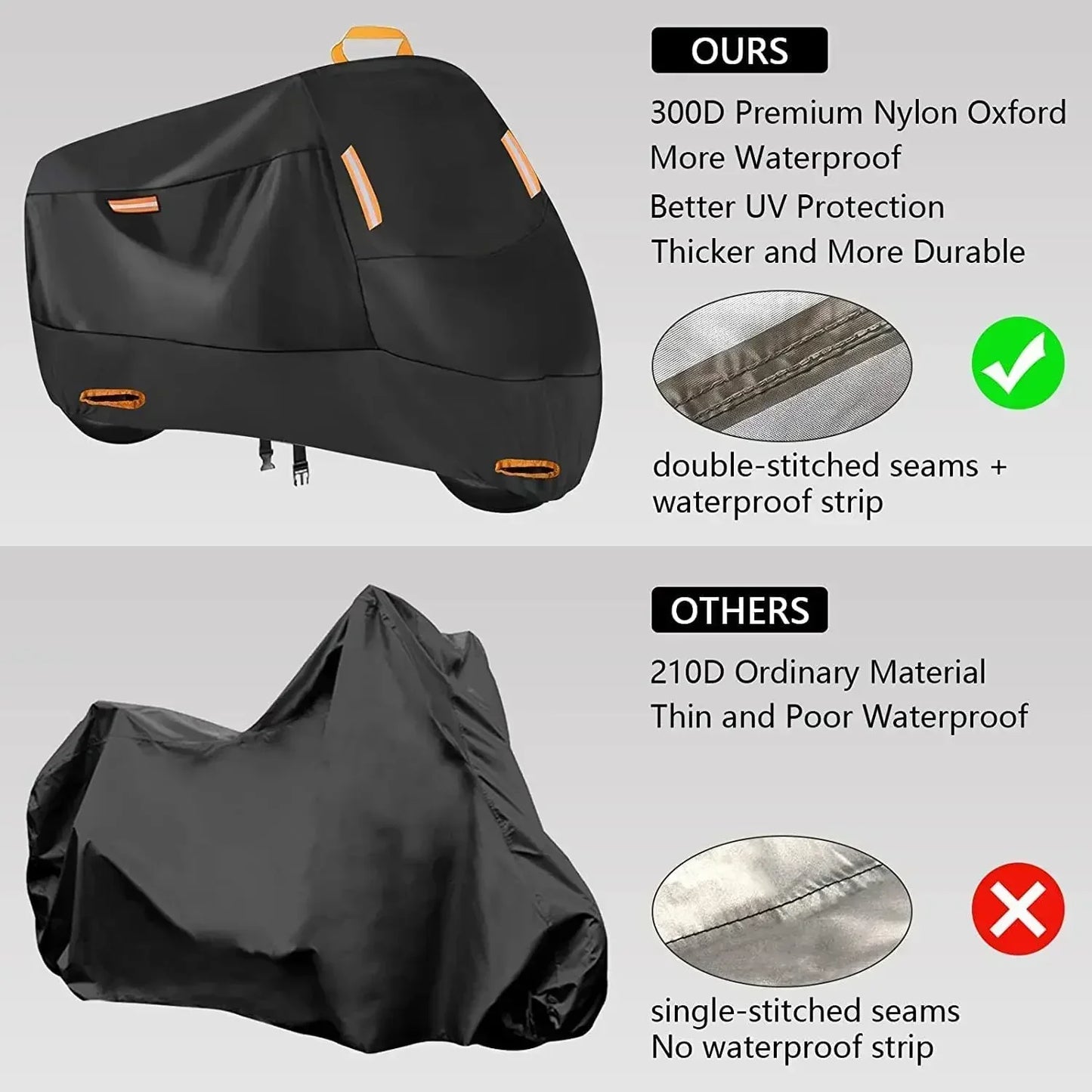 Outdoor Motorcycle Waterproof Thickened Polyester Cover