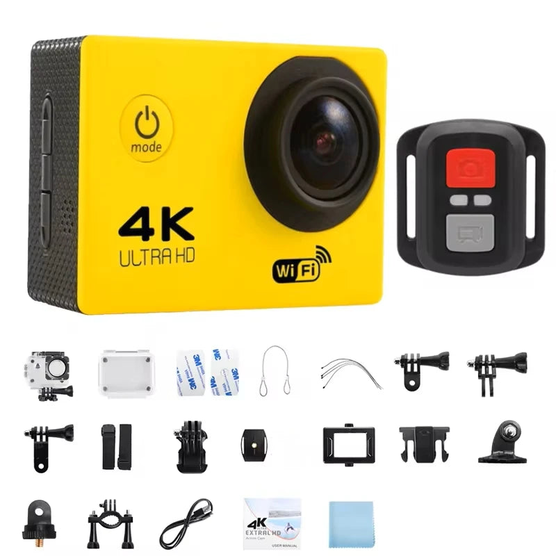 Ultra HD 4K/30fps WiFi 2.0-inch 170D Waterproof Helmet Video Recording Action Camera