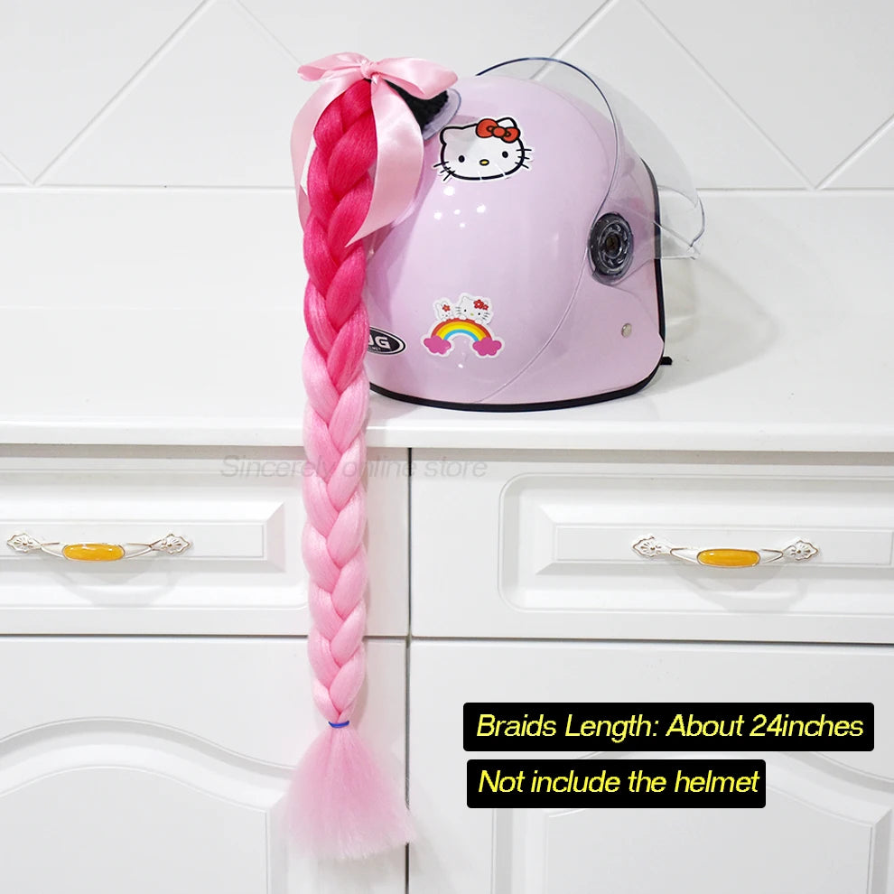 Jumbo Braids Ponytail For Motorcycle Helmet
