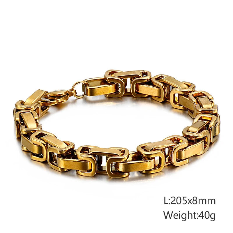 Motorcycle Stainless Steel Chain Bracelet