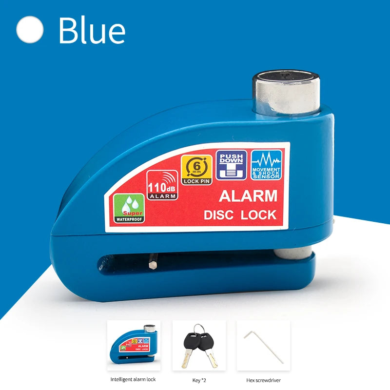 Motorcycle Lock Alarm Padlock Disc Lock