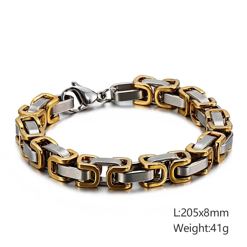 Motorcycle Stainless Steel Chain Bracelet