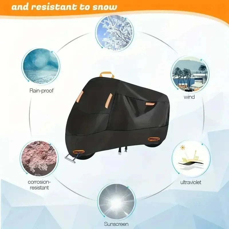 Outdoor Motorcycle Waterproof Thickened Polyester Cover