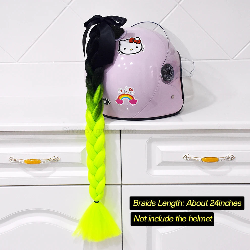 Jumbo Braids Ponytail For Motorcycle Helmet