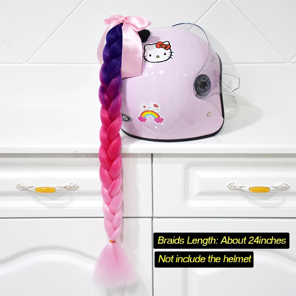 Jumbo Braids Ponytail For Motorcycle Helmet