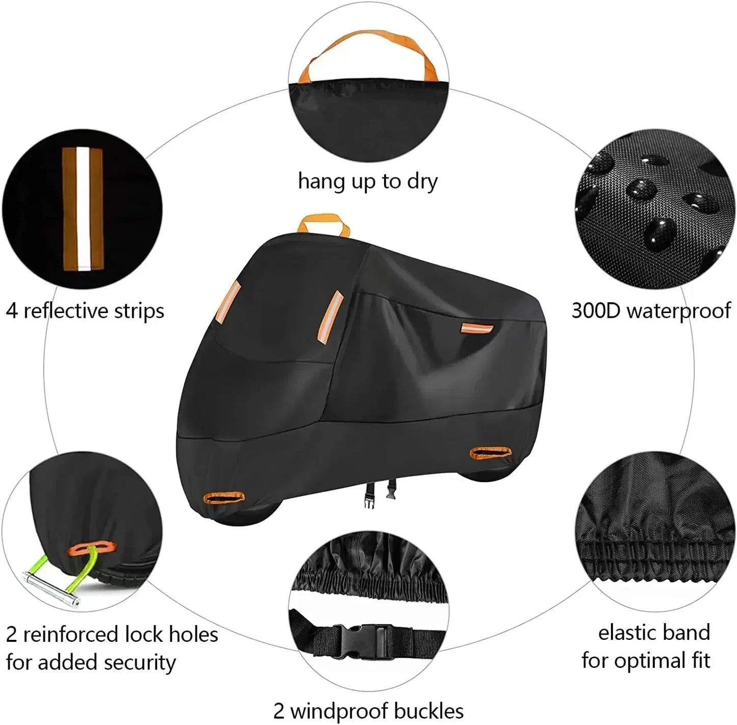 Outdoor Motorcycle Waterproof Thickened Polyester Cover
