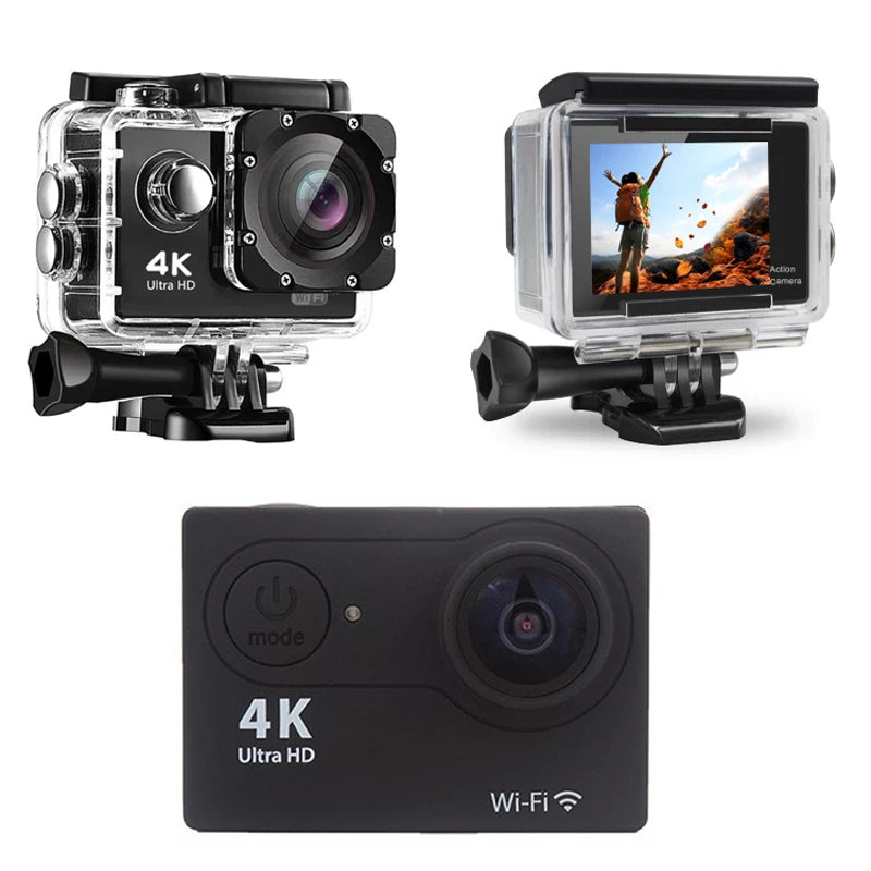 Ultra HD 4K/30fps WiFi 2.0-inch 170D Waterproof Helmet Video Recording Action Camera