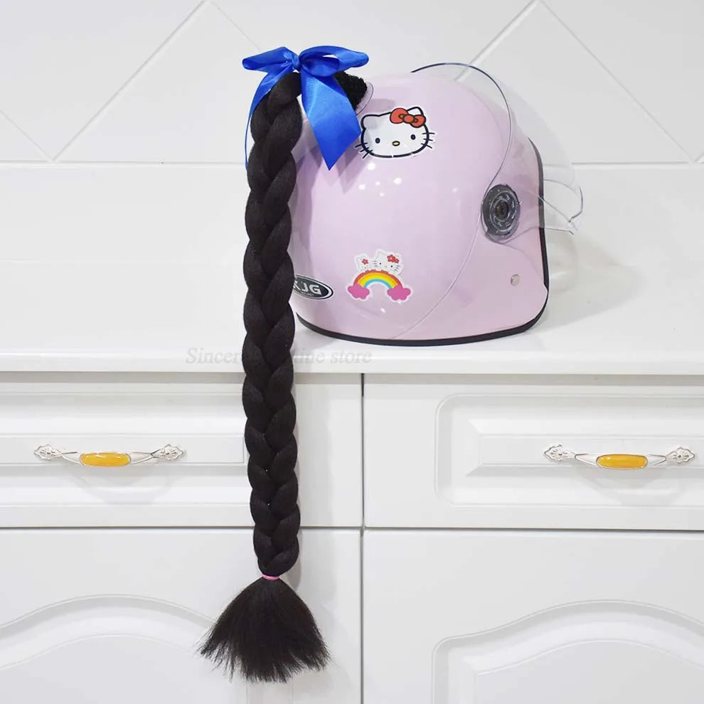 Jumbo Braids Ponytail For Motorcycle Helmet