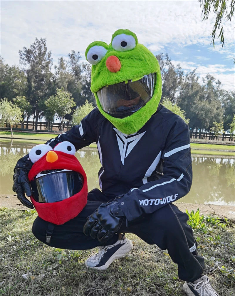 Motorcycle Helmet Cartoons Plush Helmet Cover