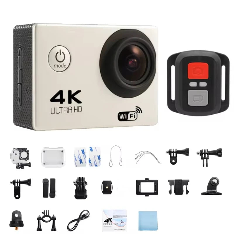 Ultra HD 4K/30fps WiFi 2.0-inch 170D Waterproof Helmet Video Recording Action Camera