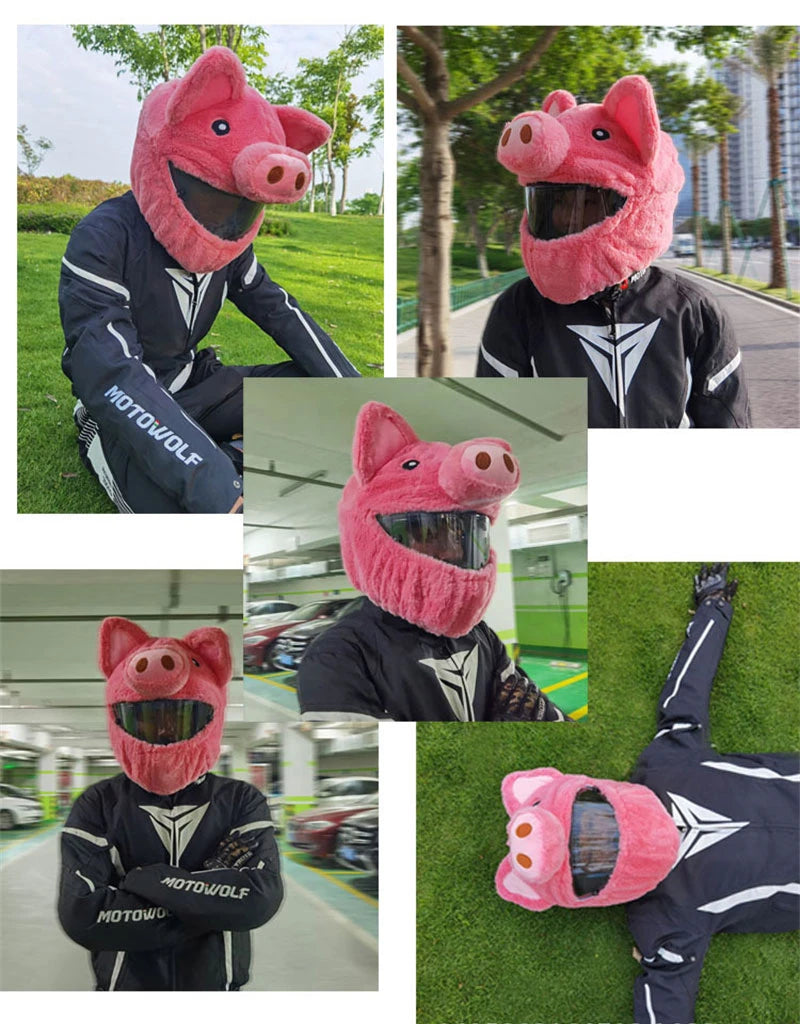 Motorcycle Helmet Cartoons Plush Helmet Cover