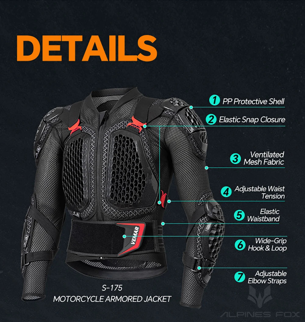 VEMAR Unisex Motorcycle Body Armor