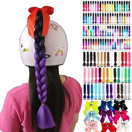 Jumbo Braids Ponytail For Motorcycle Helmet