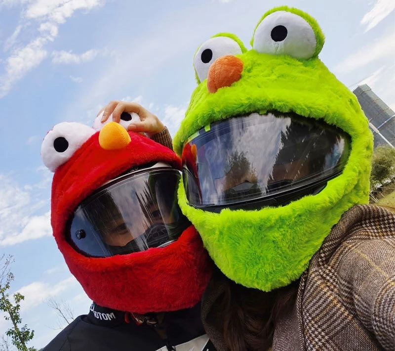 Motorcycle Helmet Cartoons Plush Helmet Cover