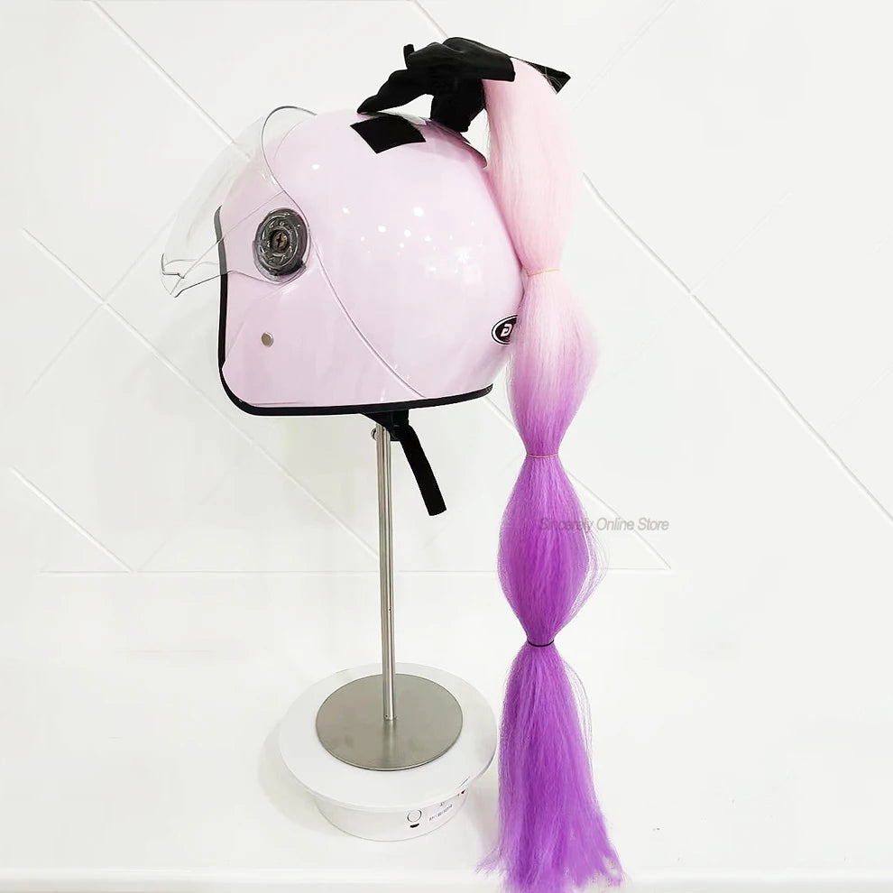 Jumbo Braids Ponytail For Motorcycle Helmet
