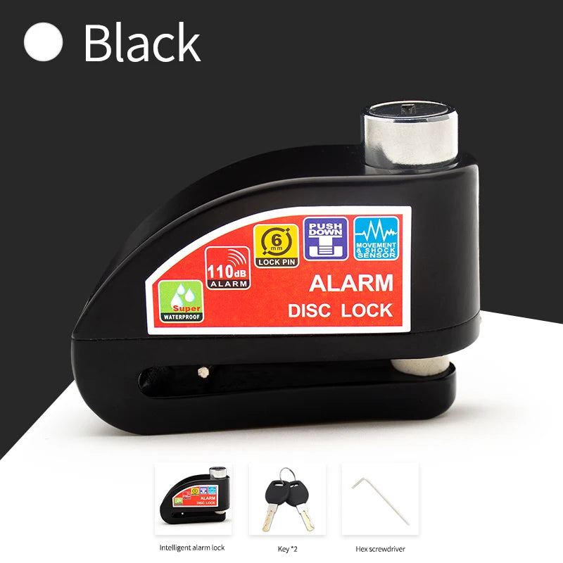Motorcycle Lock Alarm Padlock Disc Lock
