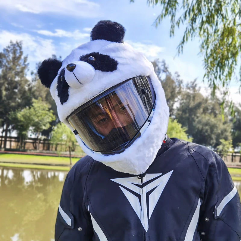 Motorcycle Helmet Cartoons Plush Helmet Cover