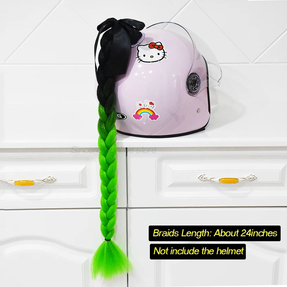 Jumbo Braids Ponytail For Motorcycle Helmet