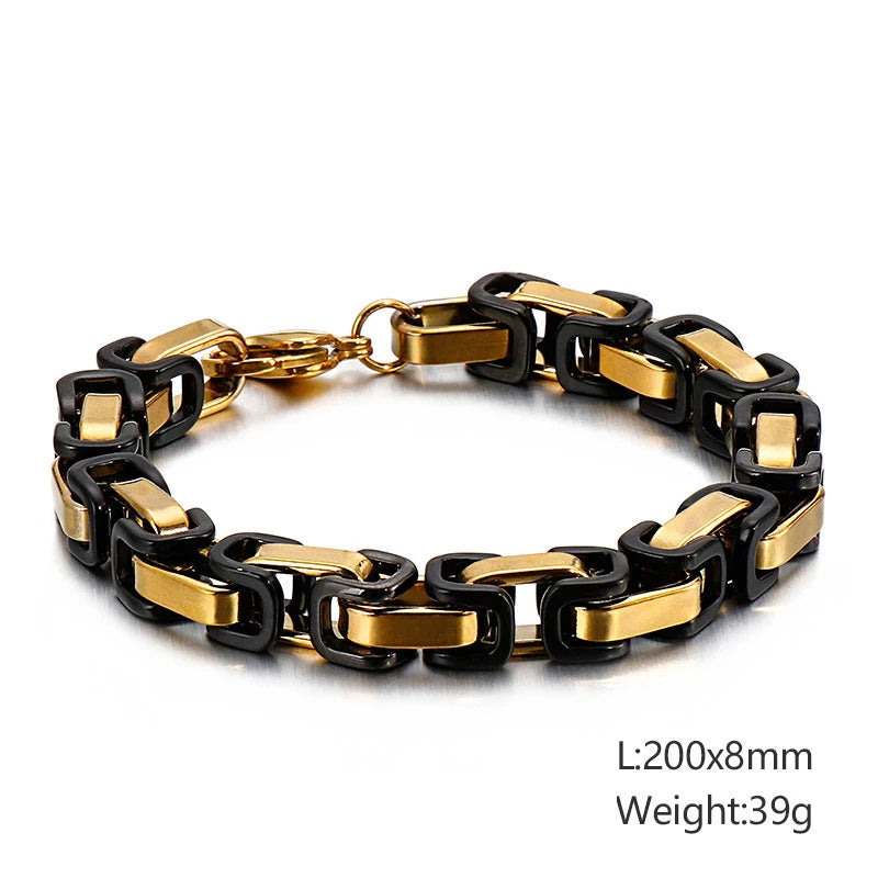 Motorcycle Stainless Steel Chain Bracelet