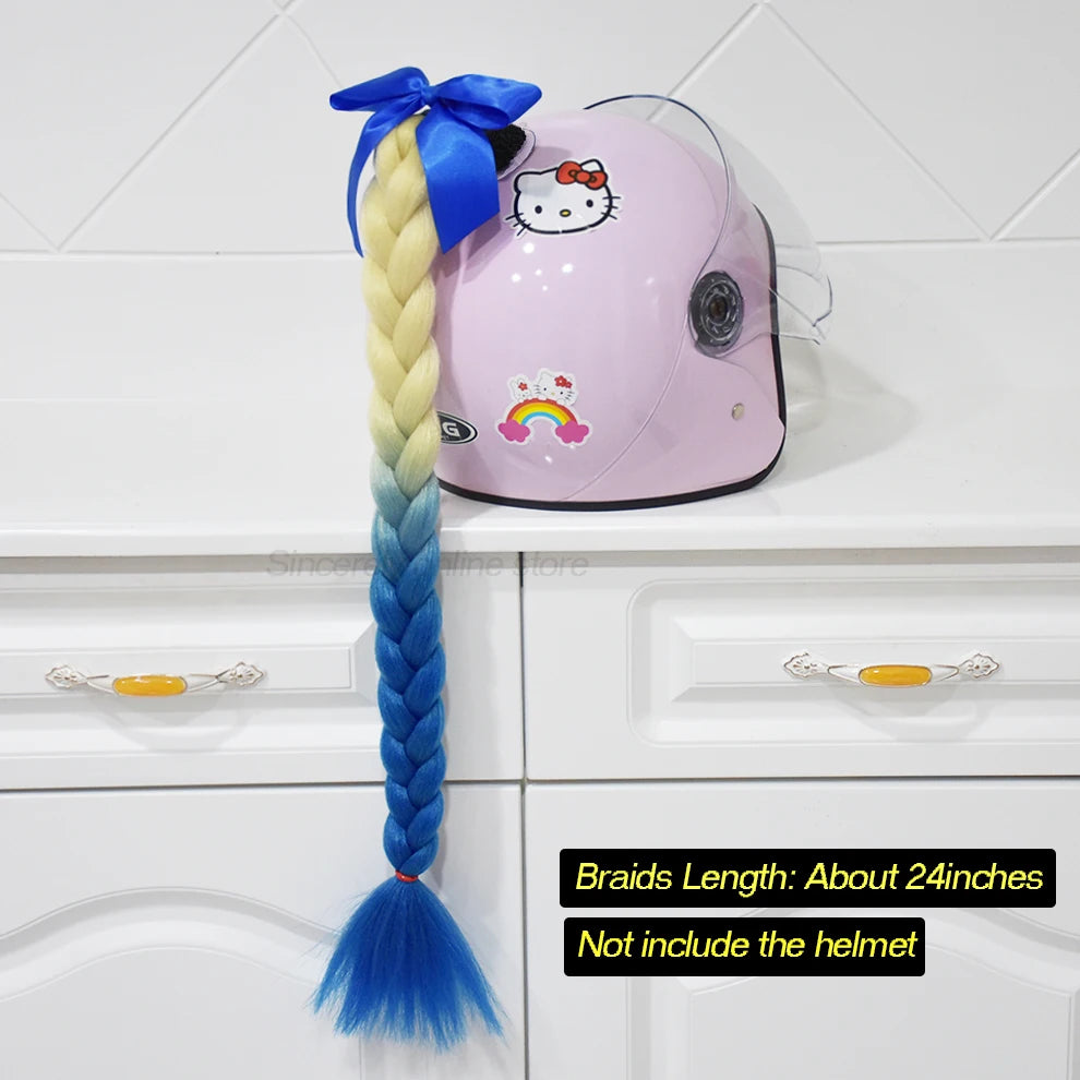 Jumbo Braids Ponytail For Motorcycle Helmet