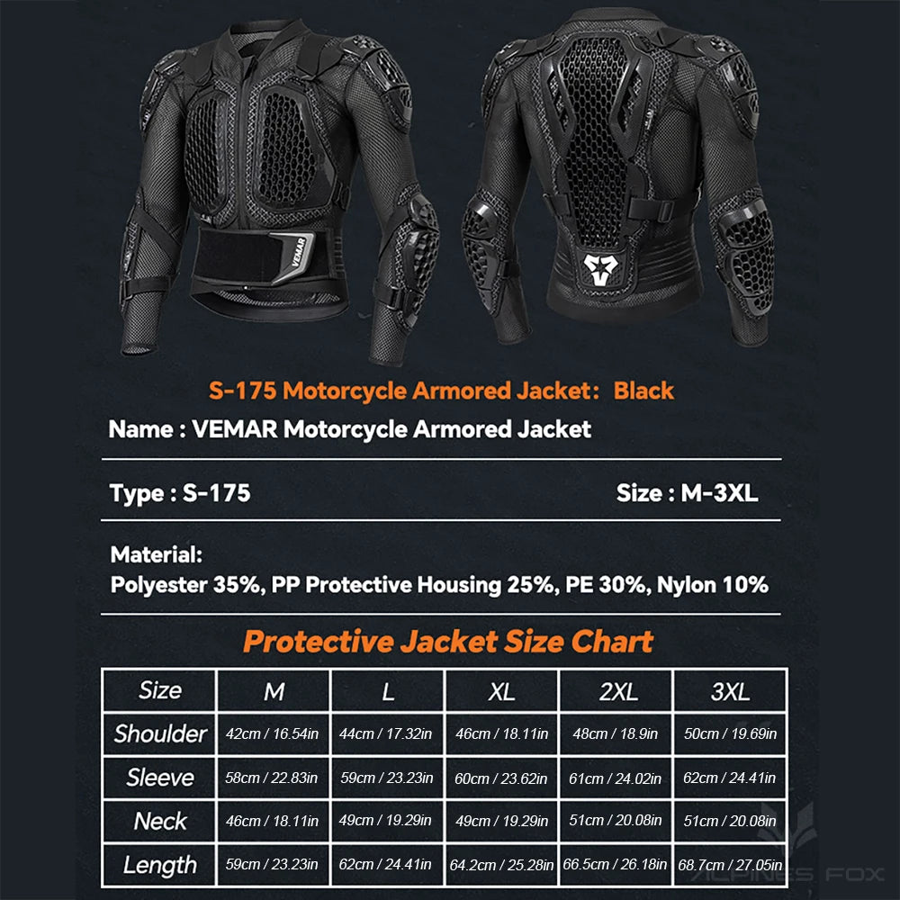 VEMAR Unisex Motorcycle Body Armor
