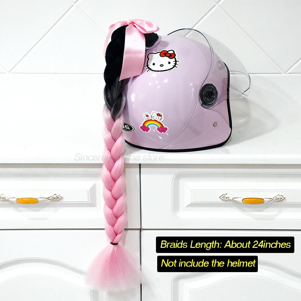 Jumbo Braids Ponytail For Motorcycle Helmet