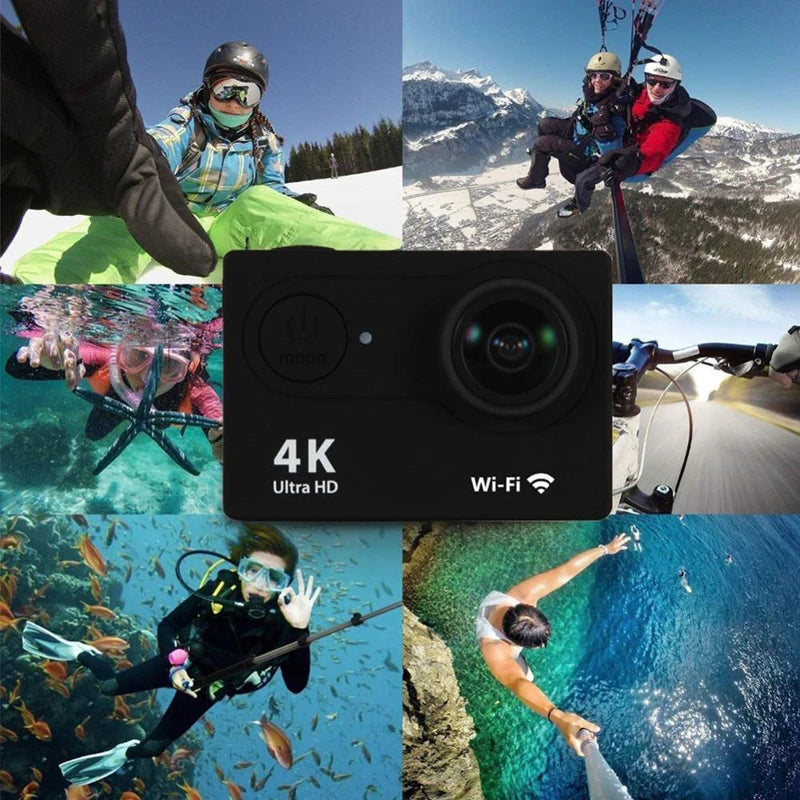 Ultra HD 4K/30fps WiFi 2.0-inch 170D Waterproof Helmet Video Recording Action Camera