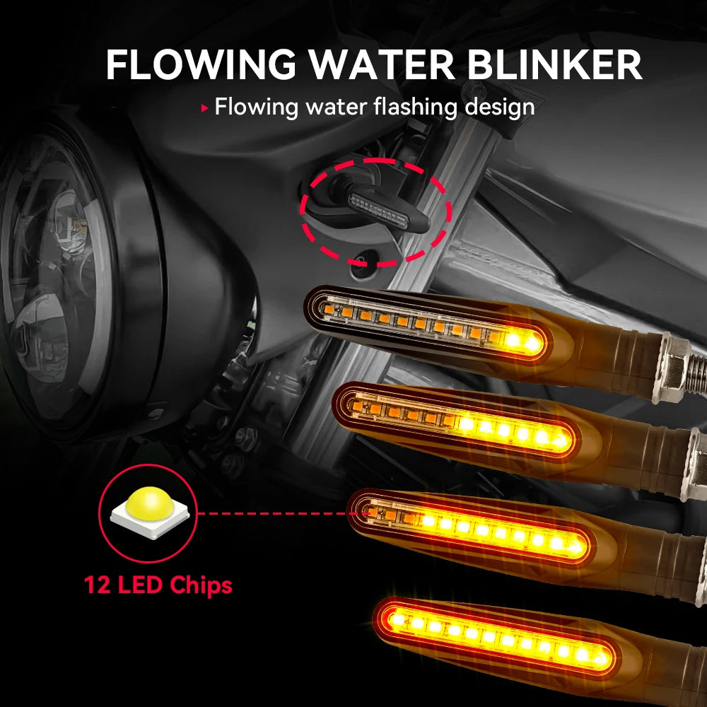 Motorcycle Rear Flowing Led Turn Signals