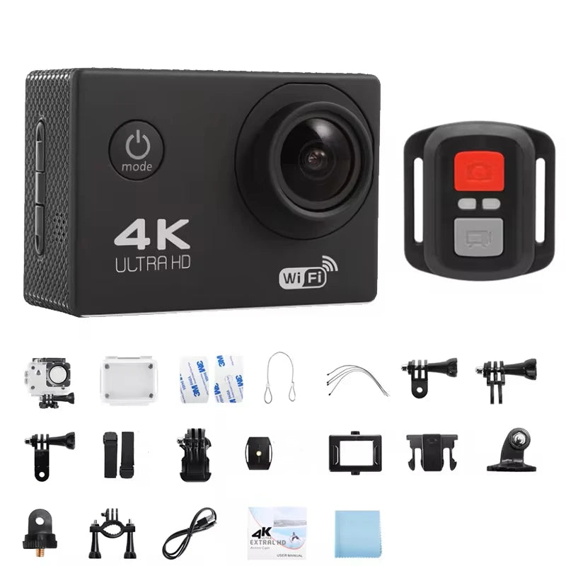 Ultra HD 4K/30fps WiFi 2.0-inch 170D Waterproof Helmet Video Recording Action Camera