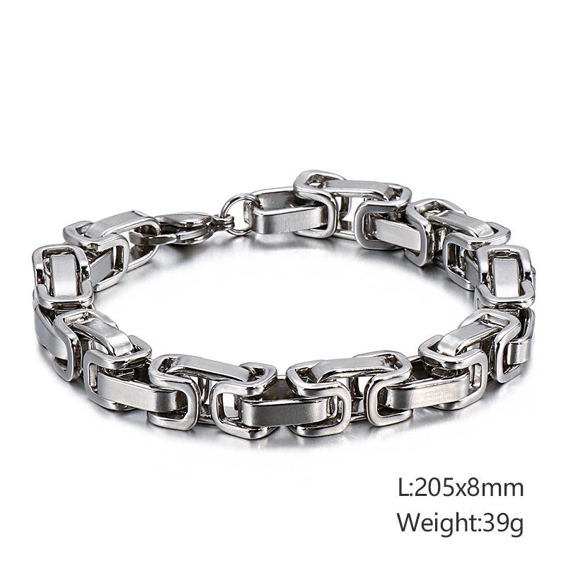 Motorcycle Stainless Steel Chain Bracelet