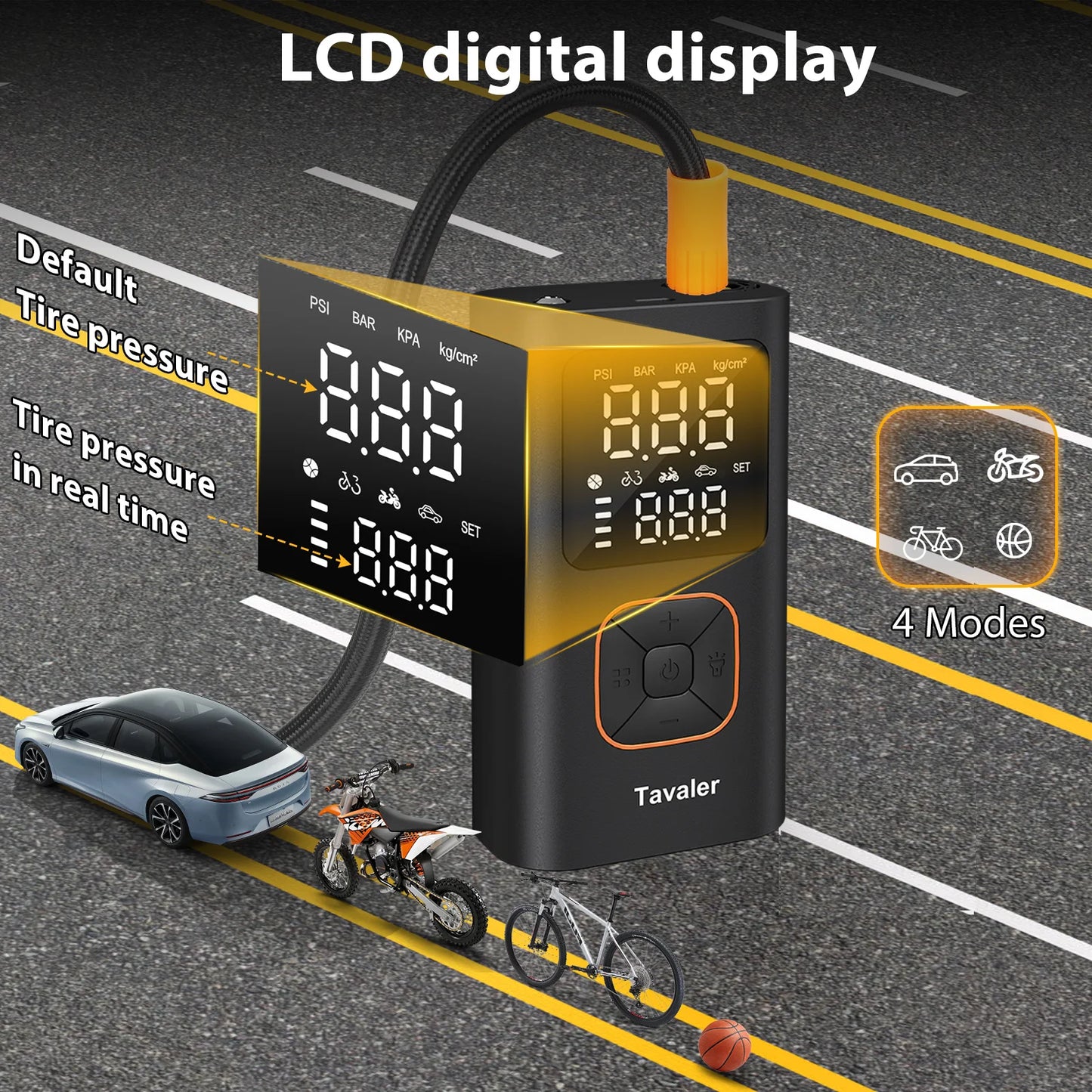 Portable Electric Air Pump Tire Inflator