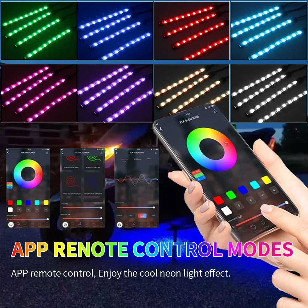 RGB Motorcycle Light Strip LED Underglow
