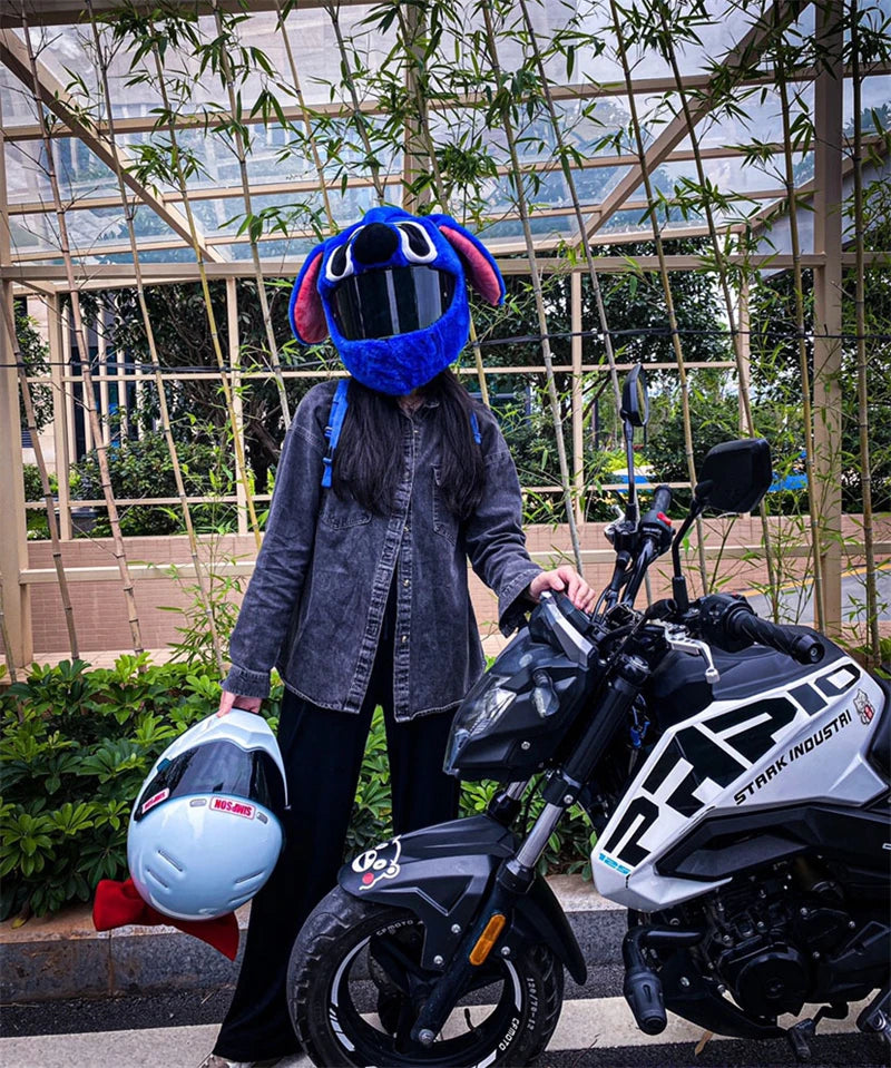 Motorcycle Helmet Cartoons Plush Helmet Cover