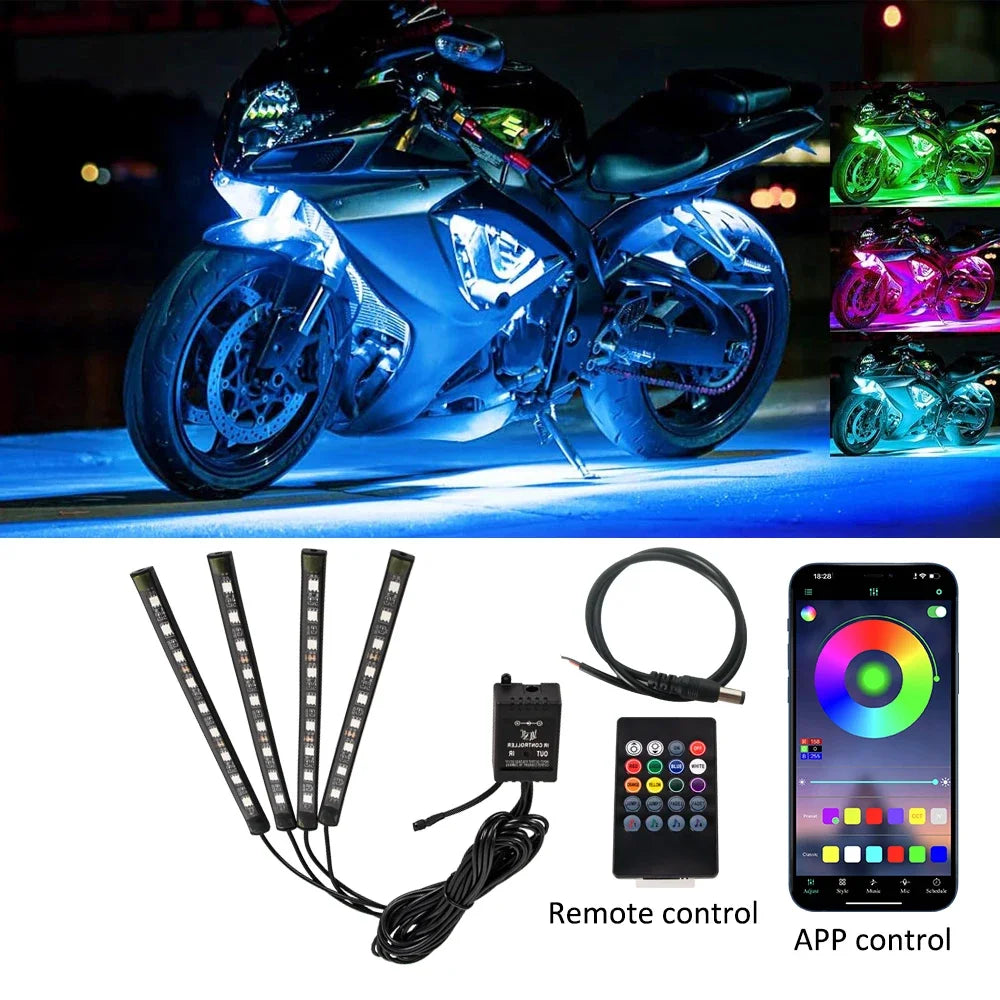 RGB Motorcycle Light Strip LED Underglow