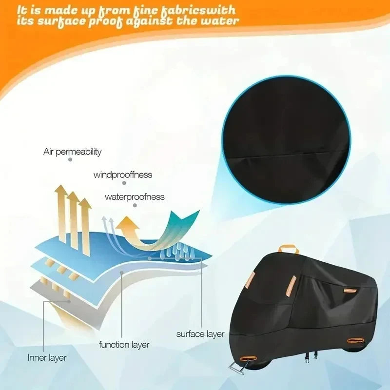 Outdoor Motorcycle Waterproof Thickened Polyester Cover