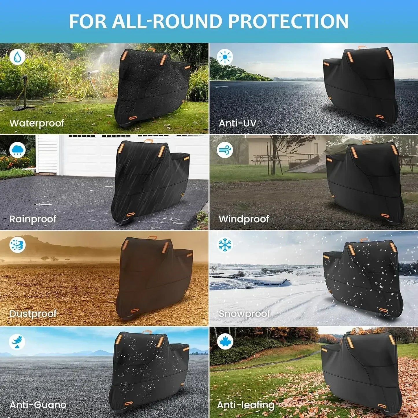 Outdoor Motorcycle Waterproof Thickened Polyester Cover