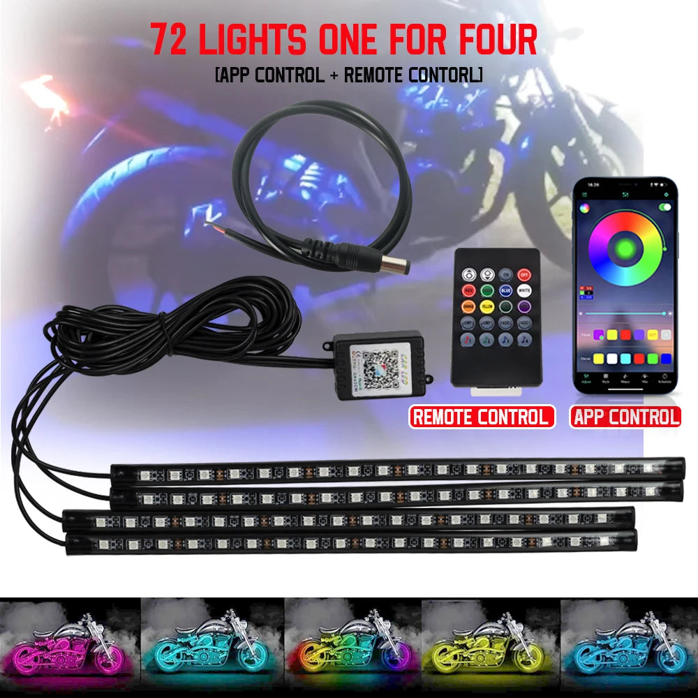 RGB Motorcycle Light Strip LED Underglow
