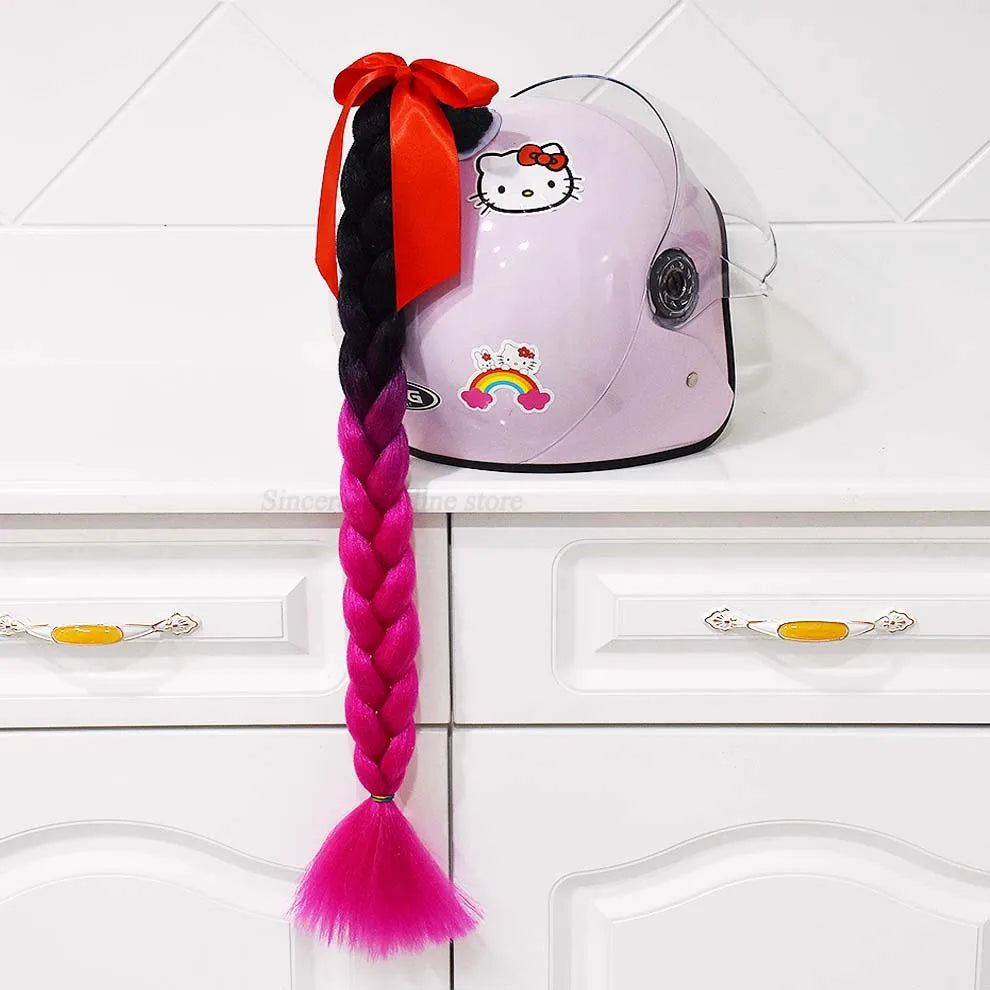 Jumbo Braids Ponytail For Motorcycle Helmet