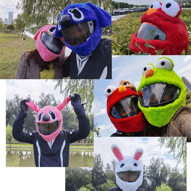 Motorcycle Helmet Cartoons Plush Helmet Cover