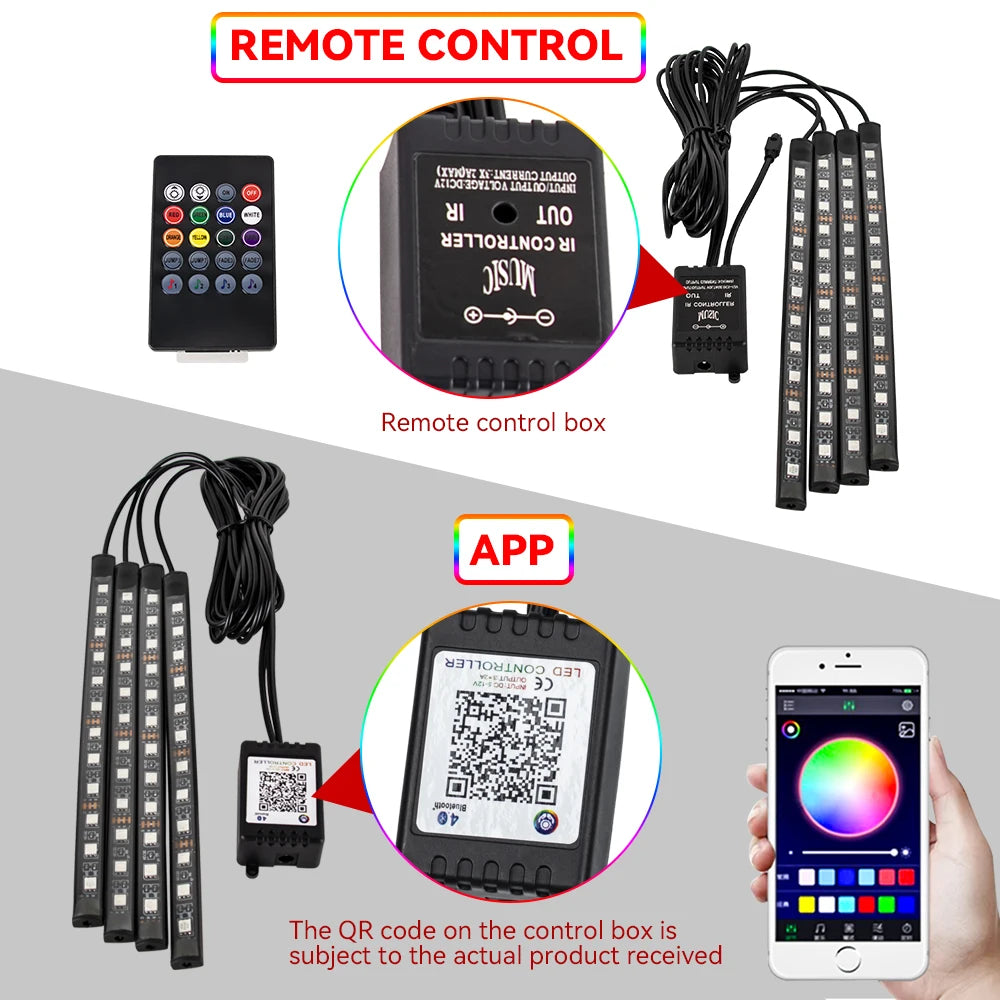 RGB Motorcycle Light Strip LED Underglow