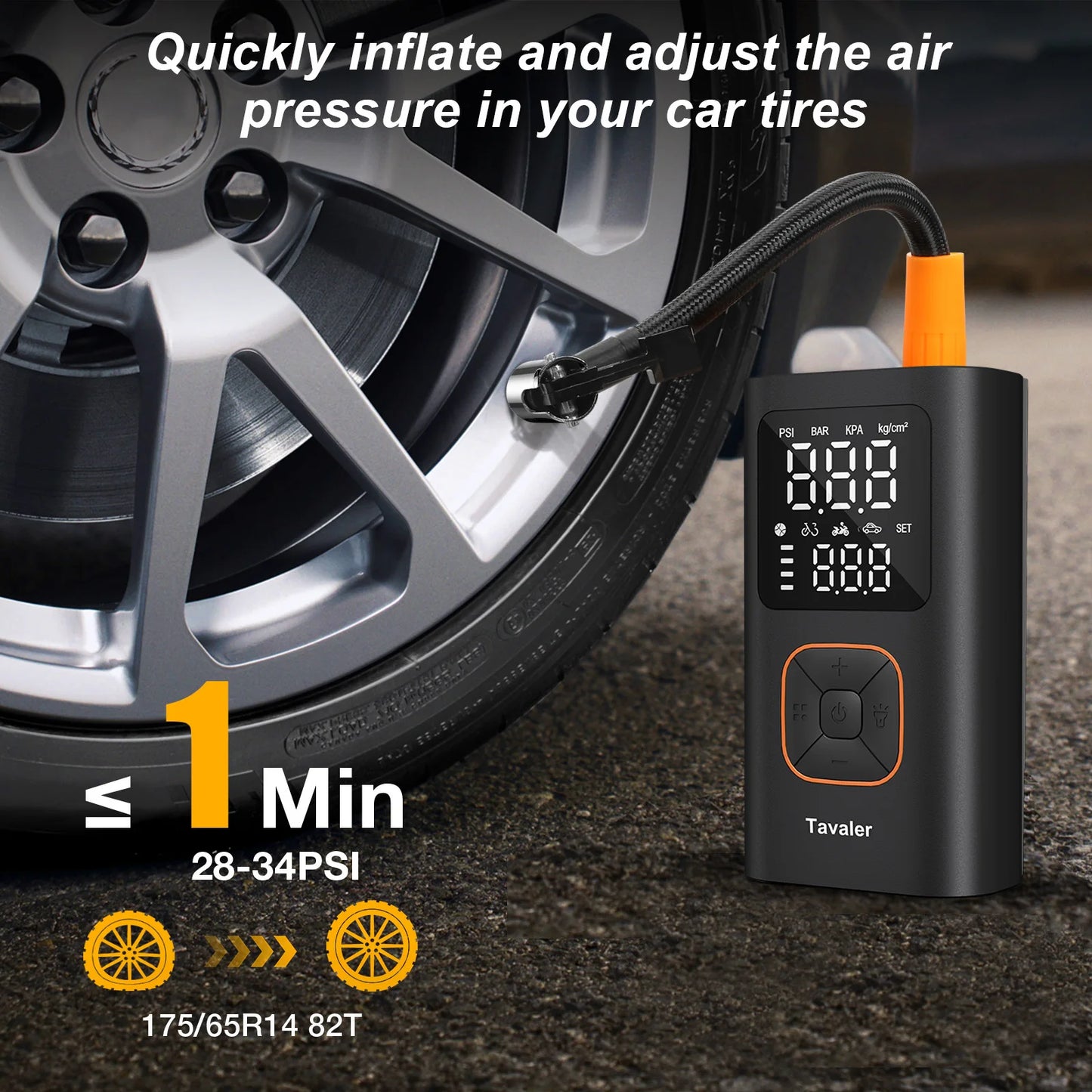 Portable Electric Air Pump Tire Inflator