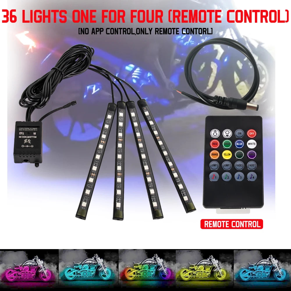 RGB Motorcycle Light Strip LED Underglow