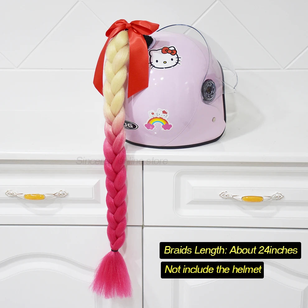 Jumbo Braids Ponytail For Motorcycle Helmet