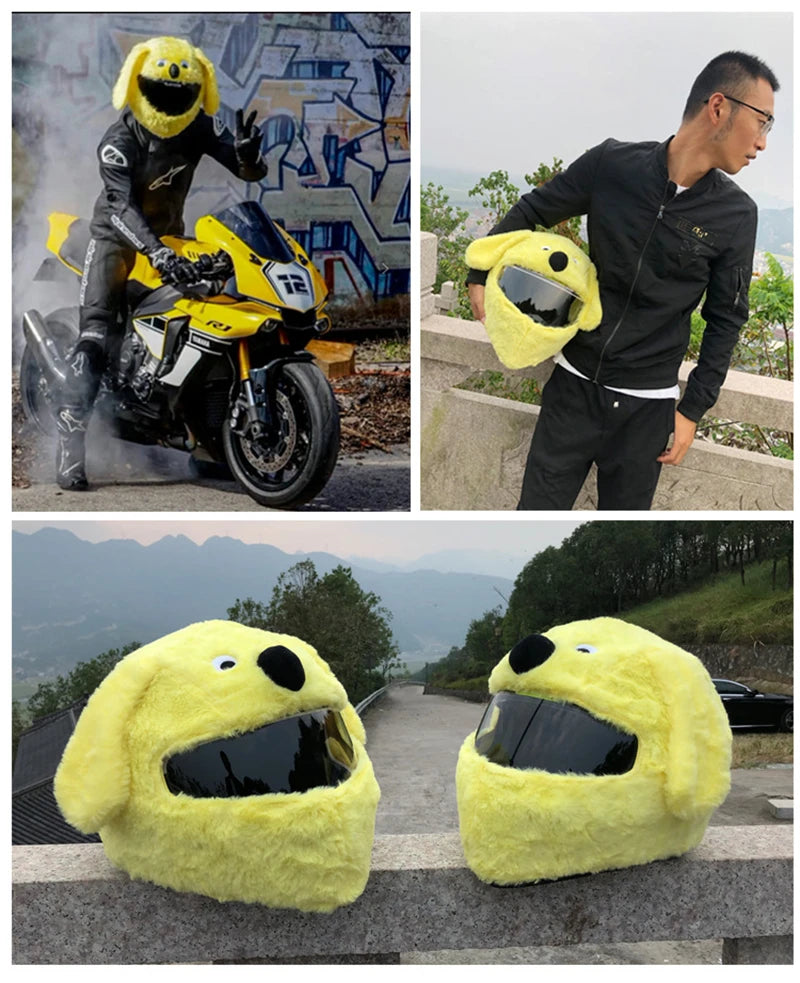 Motorcycle Helmet Cartoons Plush Helmet Cover