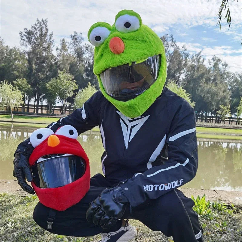Motorcycle Helmet Cartoons Plush Helmet Cover